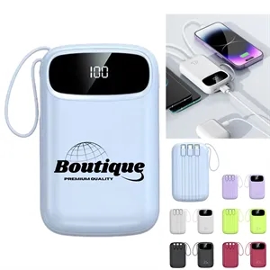 High Capacity Power Bank With Built In Cable Fast Charge