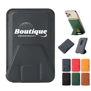Magnetic Phone Wallet Stand PU Leather Foldable Holder