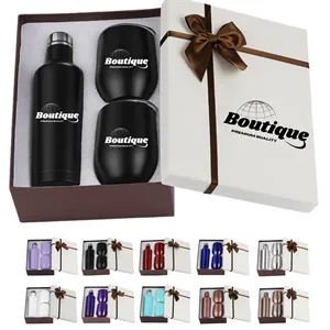Stainless Steel Wine Gift Set With Bottle And Tumblers