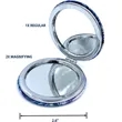 Custom PU Handheld Folding Mirror | https://www.bestnamebadges.com