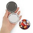 Custom PU Handheld Folding Mirror | https://www.bestnamebadges.com
