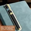 Soft-touch Leather Notebook with Built-in Pen Holder | https://www.bestnamebadges.com