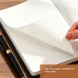 Soft-touch Leather Notebook with Built-in Pen Holder | https://www.bestnamebadges.com