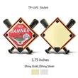 UV Printed Baseball Pins w/ Stock Shape | https://www.bestnamebadges.com