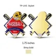 UV Printed Baseball Pins w/ Stock Shape | https://www.bestnamebadges.com