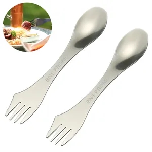 Stainless Steel 3 In 1 Spork For Camping Hiking