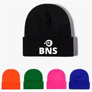 Acrylic Embroidered Beanie For Cold Weather