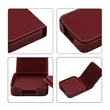 4" Square Leather Coaster Set With Flip Top Holder | https://www.bestnamebadges.com