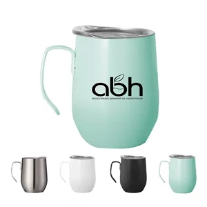 12 oz Stainless Steel Vacuum Insulated Wine Tumbler Handle