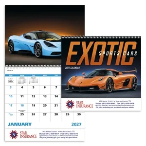 Good Value™ Exotic Sports Cars - Spiral Calendar