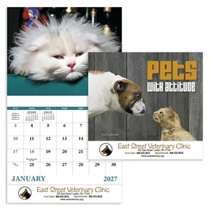 Good Value™ Pets with Attitude - Stapled Calendar