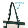 Striped Accent Boat Bag | https://www.bestnamebadges.com