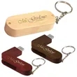 Universal Source® 8 GB Bamboo Bullet Keyring USB 2.0 Flas... | https://www.bestnamebadges.com
