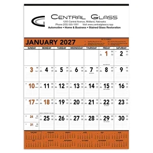Triumph® Calendars Orange & Black Contractor Memo Calendar