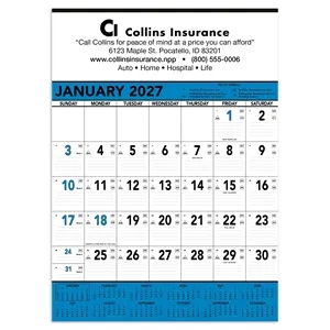 Triumph® Calendars Blue & Black Contractor Memo Calendar
