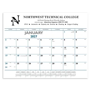Triumph® Calendars Blue & Black Desk Pad