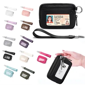 The Iris Wallet Zip Card Case with Clear ID Window