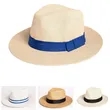 Custom Paper Straw Sun Hat Short Brim Breathable | https://www.bestnamebadges.com