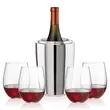 Pescara Wine Cooler & Redmond Stemless Wine Set | https://www.bestnamebadges.com