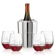Pescara Wine Cooler & Redmond Stemless Wine Set | https://www.bestnamebadges.com