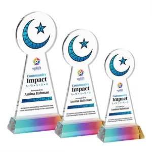 Crescent & Star VividPrint™ Award on Hartford Base-Prismatic