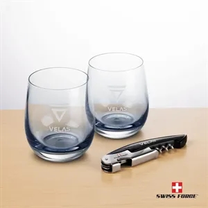 Swiss Force® Wine Tool & Soudan Smoke Stemless Wine