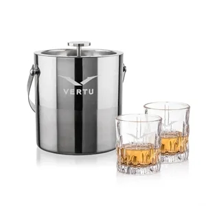 Catania Ice Bucket & Newport On-the-Rocks Set