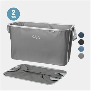 CleverMade® 2-PACK Eco Collapsible Laundry Basket w/ Handles