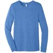 BELLA+CANVAS® Unisex Heather CVC Long Sleeve Tee | https://www.bestnamebadges.com