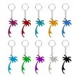 Palm Tree Shaped Metal Bottle Opener Keychain | https://www.bestnamebadges.com