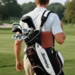 Multifunctional PU Leather Golf Accessory Bag W/ Handle | https://www.bestnamebadges.com
