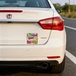 Full Color Custom Magnetic Car Decal 2.8"x2.8" | https://www.bestnamebadges.com