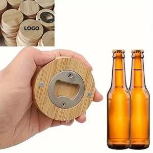 Bamboo Magmetic Bottle Opener