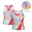 Custom Sleeveless Workout Tank Top Shirt (Full Color) | https://www.bestnamebadges.com