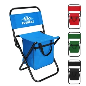 Mini Portable Folding Chair With Under-Seat Storage Bag