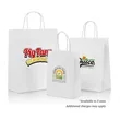 NATURAL KRAFT PAPER SHOPPER TOTE BAG - SMALL | https://www.bestnamebadges.com