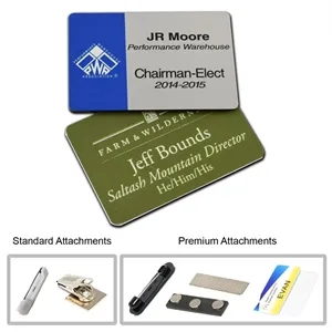 2.125" x 3.375" Plastic Name Badge