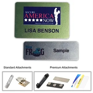 2" x 3" Metal Name Badge