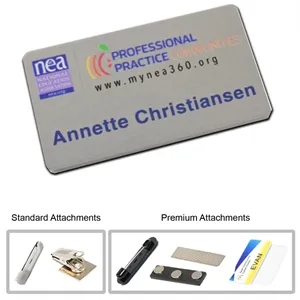 2.125" x 3.375" Metal Name Badge