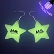 Neon Star Earrings, UV Reactive (1-PAIR) | https://www.bestnamebadges.com