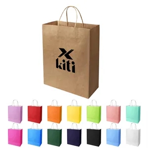 Kraft Paper Gift Bag W/ Handle 13"x9.8"x4.7"