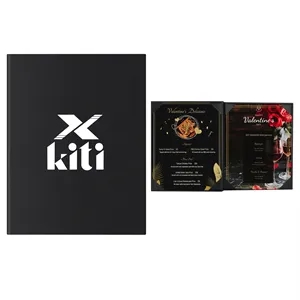 6 Views PU Leather Dinner Menu Cover Fit for 8.5" x 11"