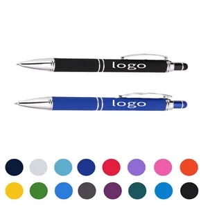 Soft Touch Metal Dual Purpose 2-in-1 Ballpoint Pen