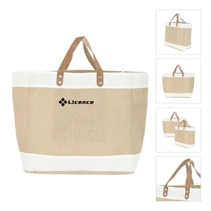 Custom Large Fashion Jute Tote Bag