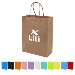 Kraft Paper Shopping Gift Bags W/ Handle 8.2"x6"x3"
