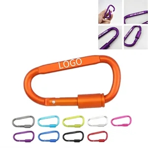Locking Aluminum Carabiner Clip