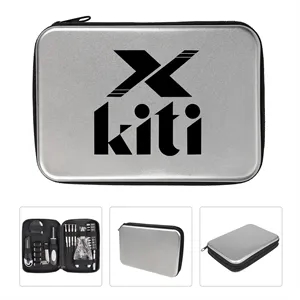 27 Pieces Multi Function Household Tool Kit W/ Tinplate Case