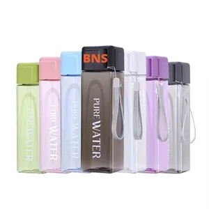 Durable Leak-Proof Square Transparent Sports Water Bottle