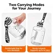 Custom Large Capacity Sports Water Bottle with Handle | https://www.bestnamebadges.com