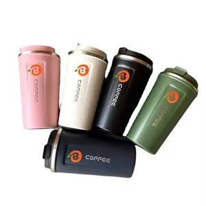 304 Stainless Steel Portable Office Coffee Mug with Lid
